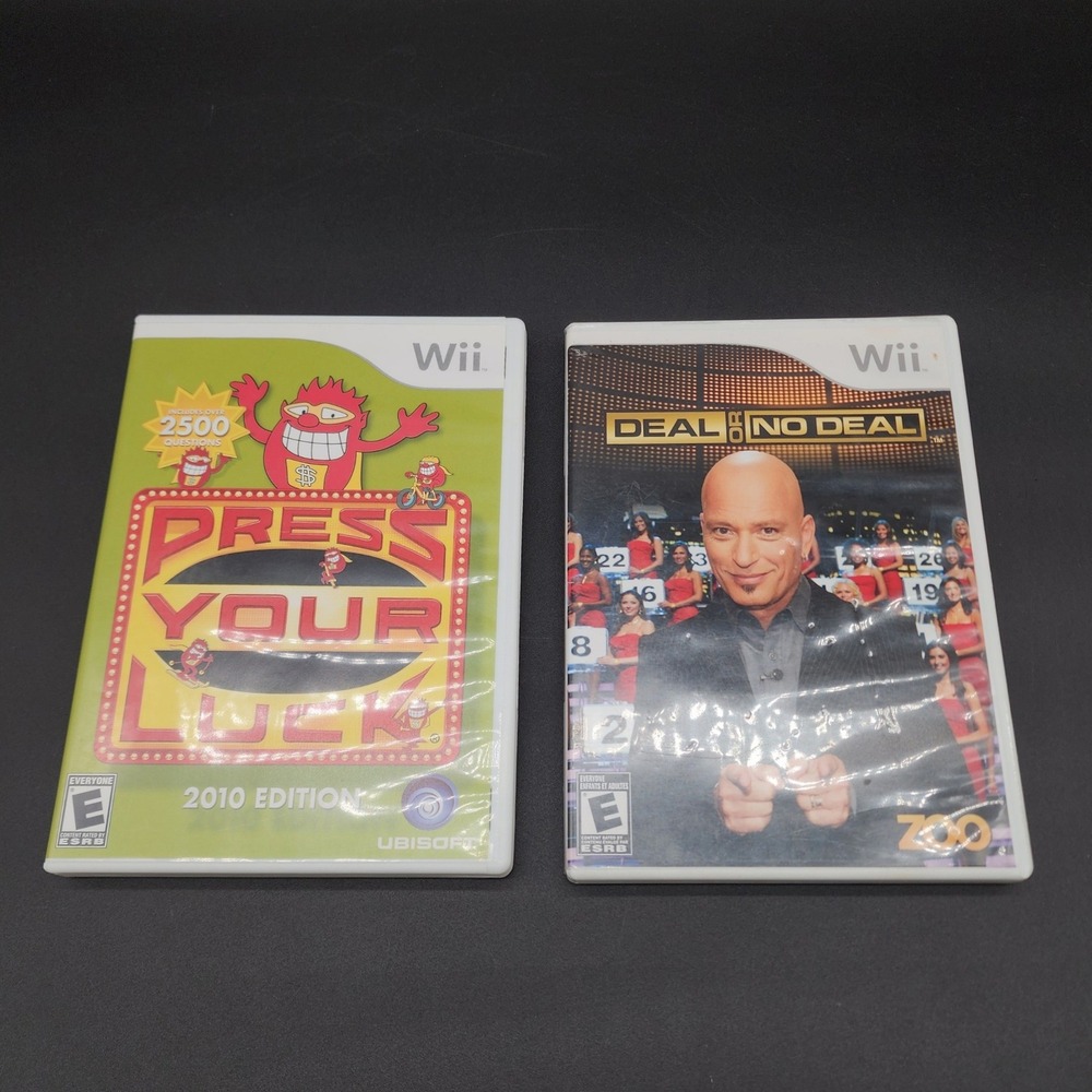 Nintendo Wii Games Press Your Luck 2010 Deal or No Deal Bundle Game Show Lot
